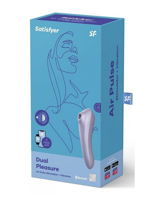 Двойной смарт вибратор с вакуумной стимуляцией Satisfyer Dual Pleasure сиреневый Sex Aura Киев - изображение 6