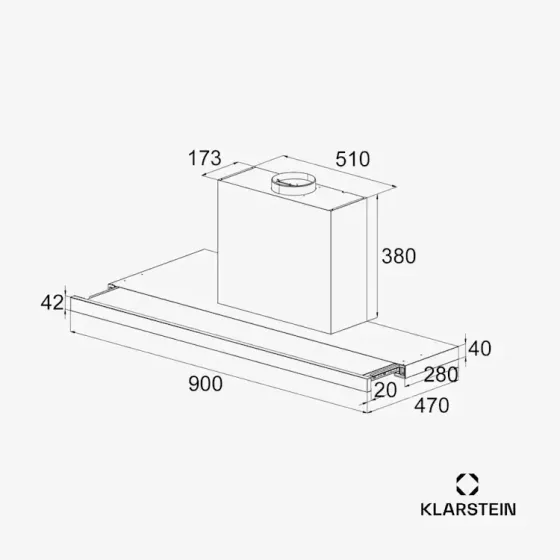 Витяжка телескопічна Klarstein Mariana Neo 90 з Німеччини Уцінка Дніпро