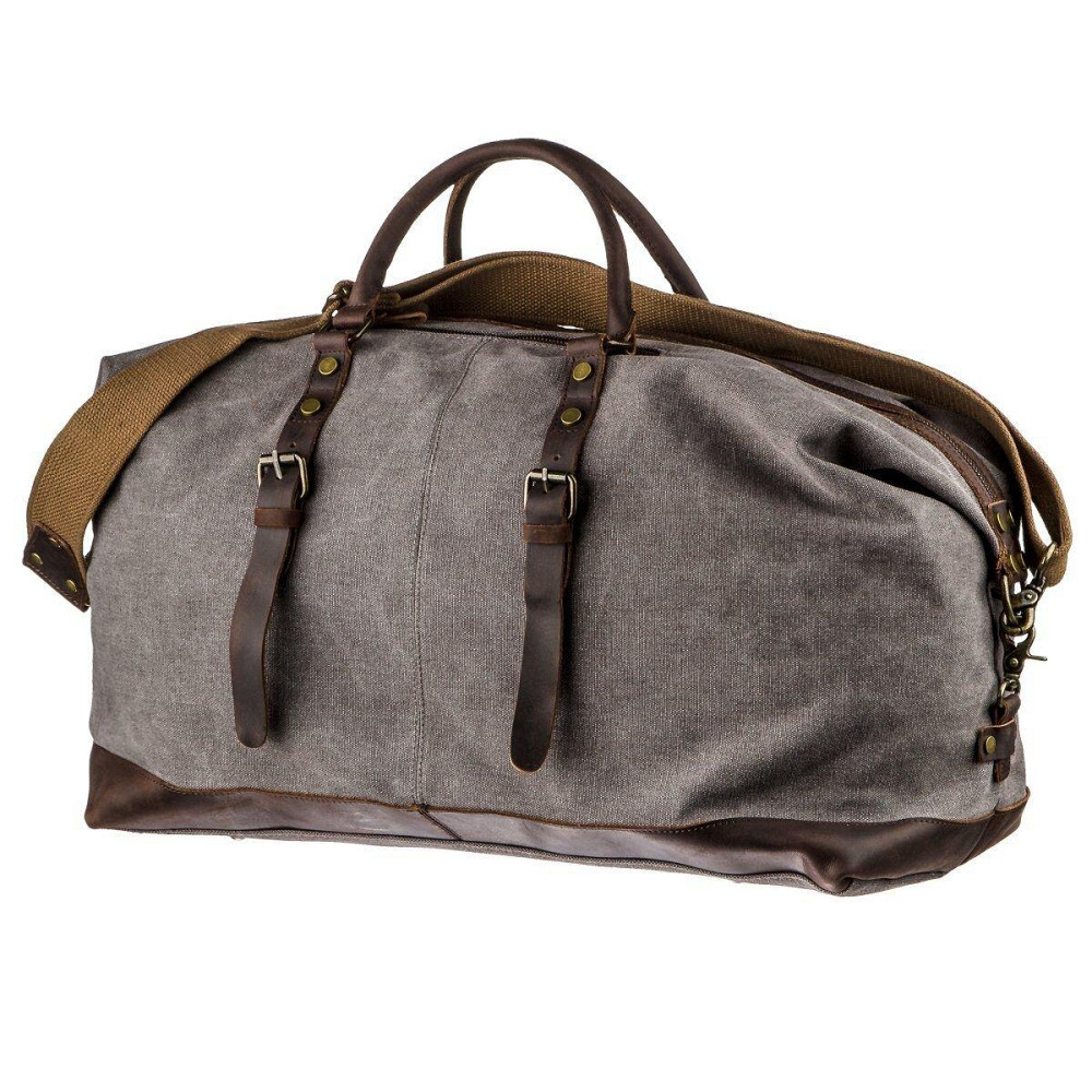 Містка дорожня сумка canvas Vintage 20131 Світло-сіра Київ - фото 2