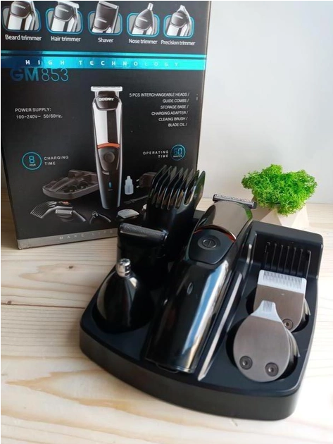 Машинка для стрижки акумуляторна GEEMY GM-853 5в1  7119 Одеса - фото 6