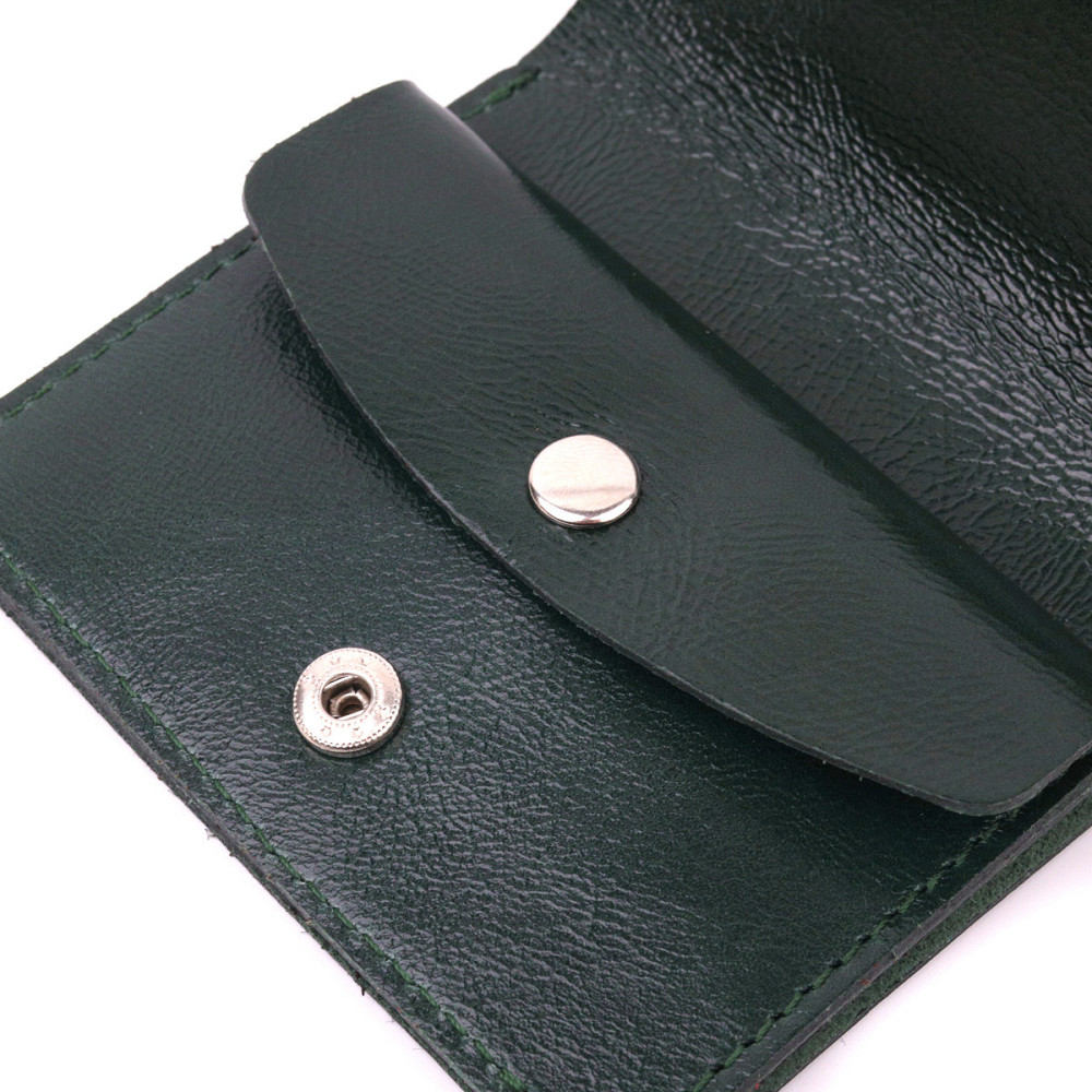 Шкіряне практичне портмоне Зелений (SHVIGEL) Київ - фото 1