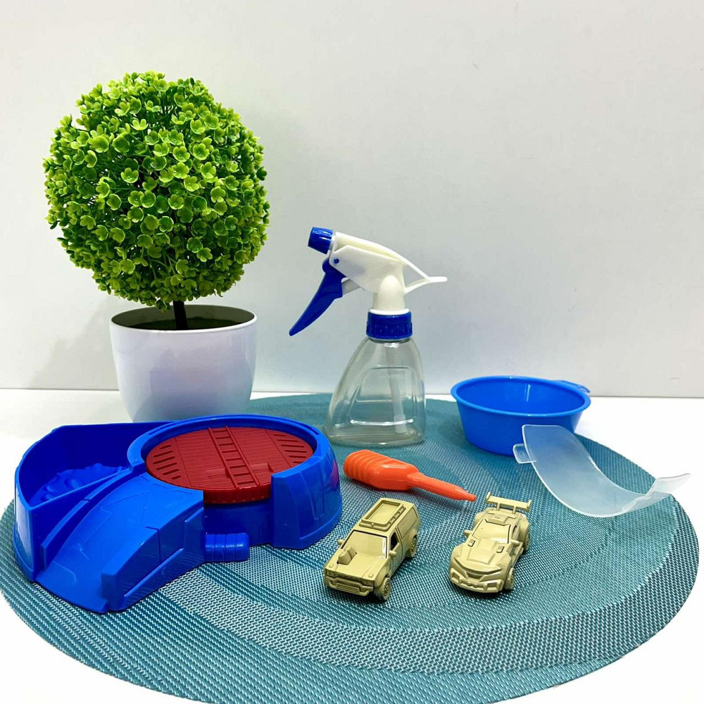 Автомийка 2 металопластикові машинки рухливі елементи, що змінюють колір пульверизатор піпетка для води Синя (SK 771) Чернігів - фото 10