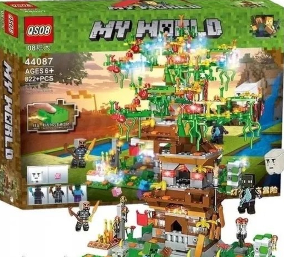 Конструктор Майнкрафт Дім на дереві 853 дет з LED-світло My World 44121 Харків - фото 2