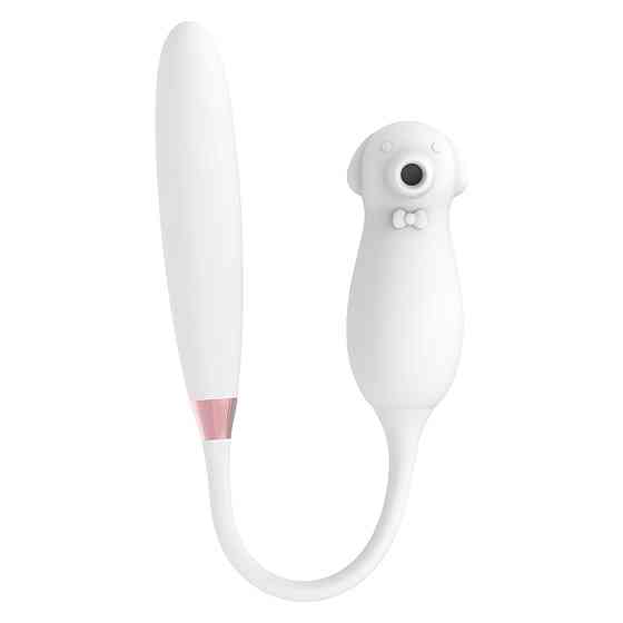 Вібратор подвійний білий Elva Dual Purpose (white) Sex Aura Київ
