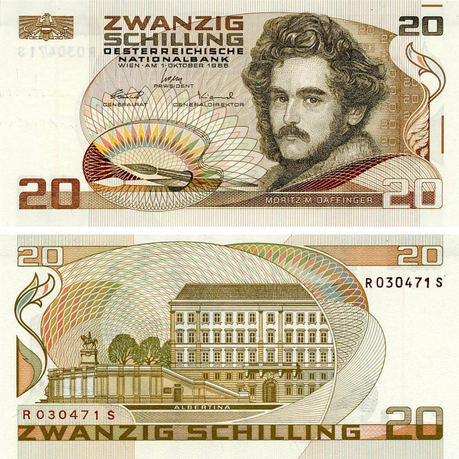 Австрия 20 шиллингов 1986 UNC Полтава - фото 1