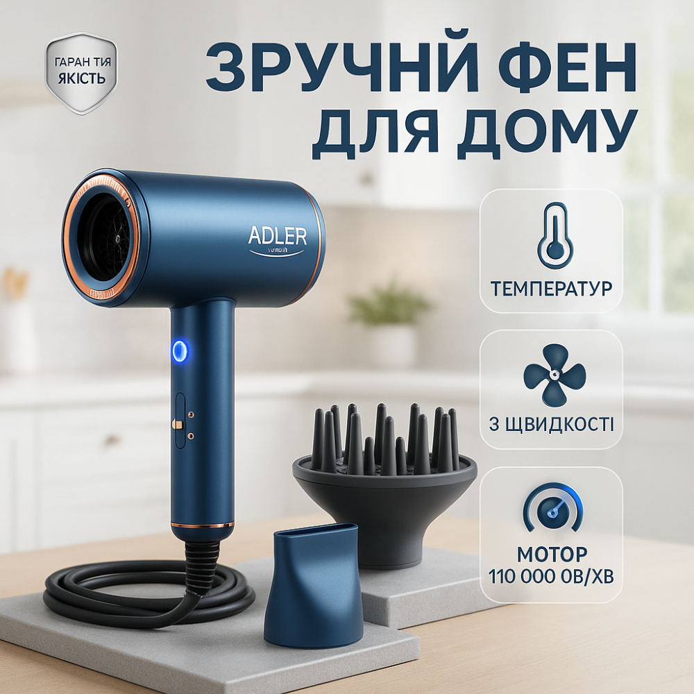 Фен для укладання будь-якого волосся, Фен для легкої укладки волосся Фени сушіння KA-40 Львів - фото 11