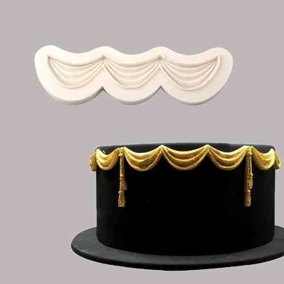 Силиконовая форма Волнистая 123 на 30 мм серый Киев