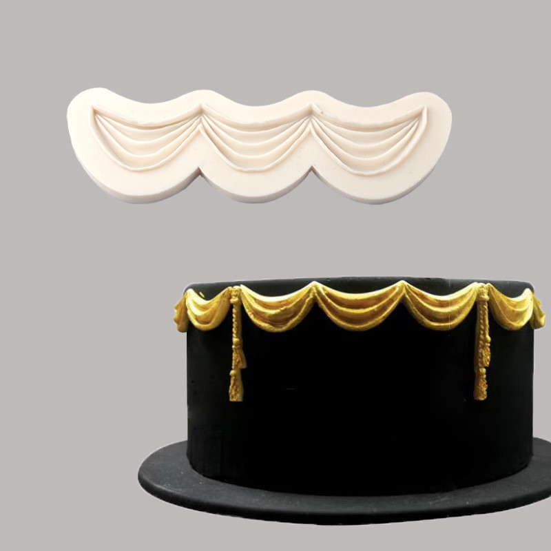 Силиконовая форма Волнистая 123 на 30 мм серый Киев - изображение 1