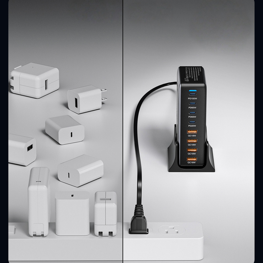 Мережевий зарядний пристрій Essager Engine 320 W 4xUSB-C+4xUSB-A Black (EZC320W-QJB0G-Z) ( 17393 ) Харьков - изображение 9