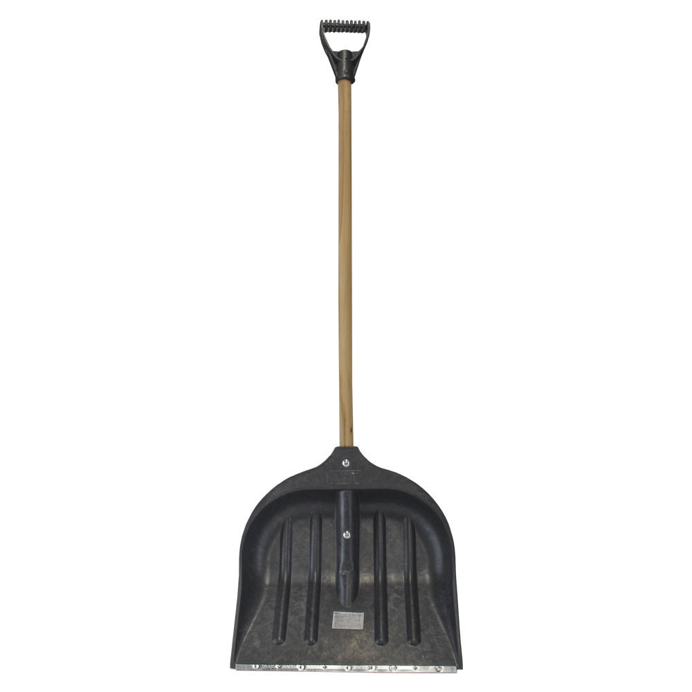 Grad Лопата для снега/зерна пластиковая с оцинкованной планкой Standard 395×395мм с деревянным Коломия - фото 2