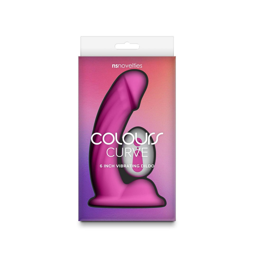 Дилдо з вібрацією NS Novelties Colours - Curve - Vibrating - 6" Dildo - Pink Sex Aura Київ - фото 3