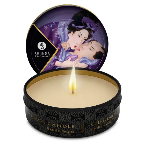 Масажна свічка Shunga Mini Massage Candle – Exotic Fruits (30 мл) з афродизіаками Львів