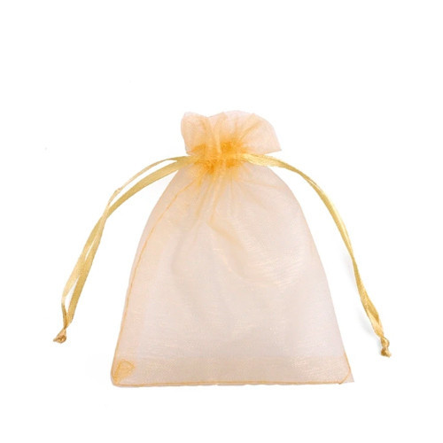 Мішечок подарунковий з органзи 9x12см 100шт на затяжках, жовтий Київ - фото 1