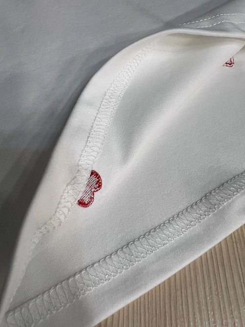 Футболка женская A-N 27008 базовая с вышивкой сердца, белый, one size Киев - изображение 7