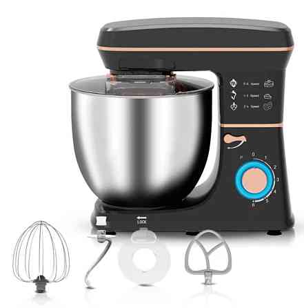 Міксер-тестомес планетарний Domotec R 6673 12 л, чорний Винница