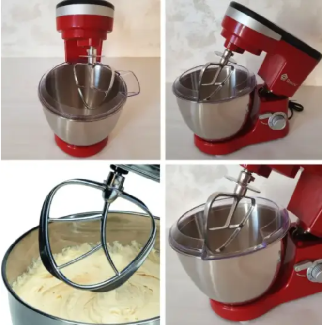 Міксер-тестоміс  Domotec MS-1368 з чашею 4 л 1500W Червоний 7041 пт Одеса - фото 10