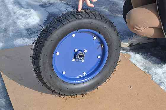 Колесо для тачки Garden joys Розмір 3.50-10 Колесо на візок садовий Колеса для будівельних тачок Біла Церква