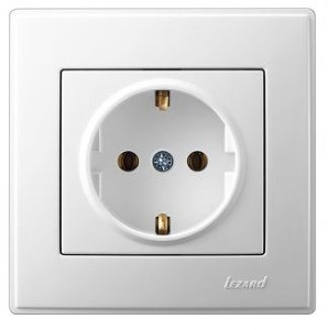 LESYA білий Розетка внутрішня із заземленням Лезард Житомир - фото 1