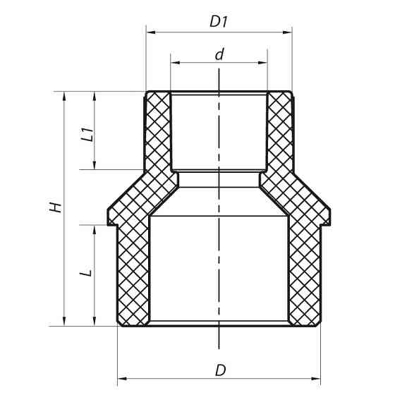 Муфта редукционная НB 32x25 PPR Koer K0058.PRO (KP0068) Киев