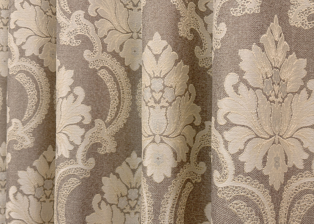 Комплект готовых штор VR-Textil Лен Корона Мария № 1269ш Капучино с бежевым 150х270 см 2 шт (33-0098) Киев - изображение 7