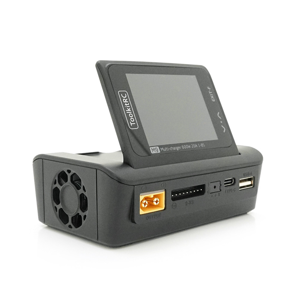 Зарядное устройство ToolkitRC M9 600Вт, тип АКБ LiPo, LiHv, Li-ion, NiMh, LiFe, Pb, USB iнтерфейс, XT60, вхид 7-35В, вес 235г, без Киев - изображение 1