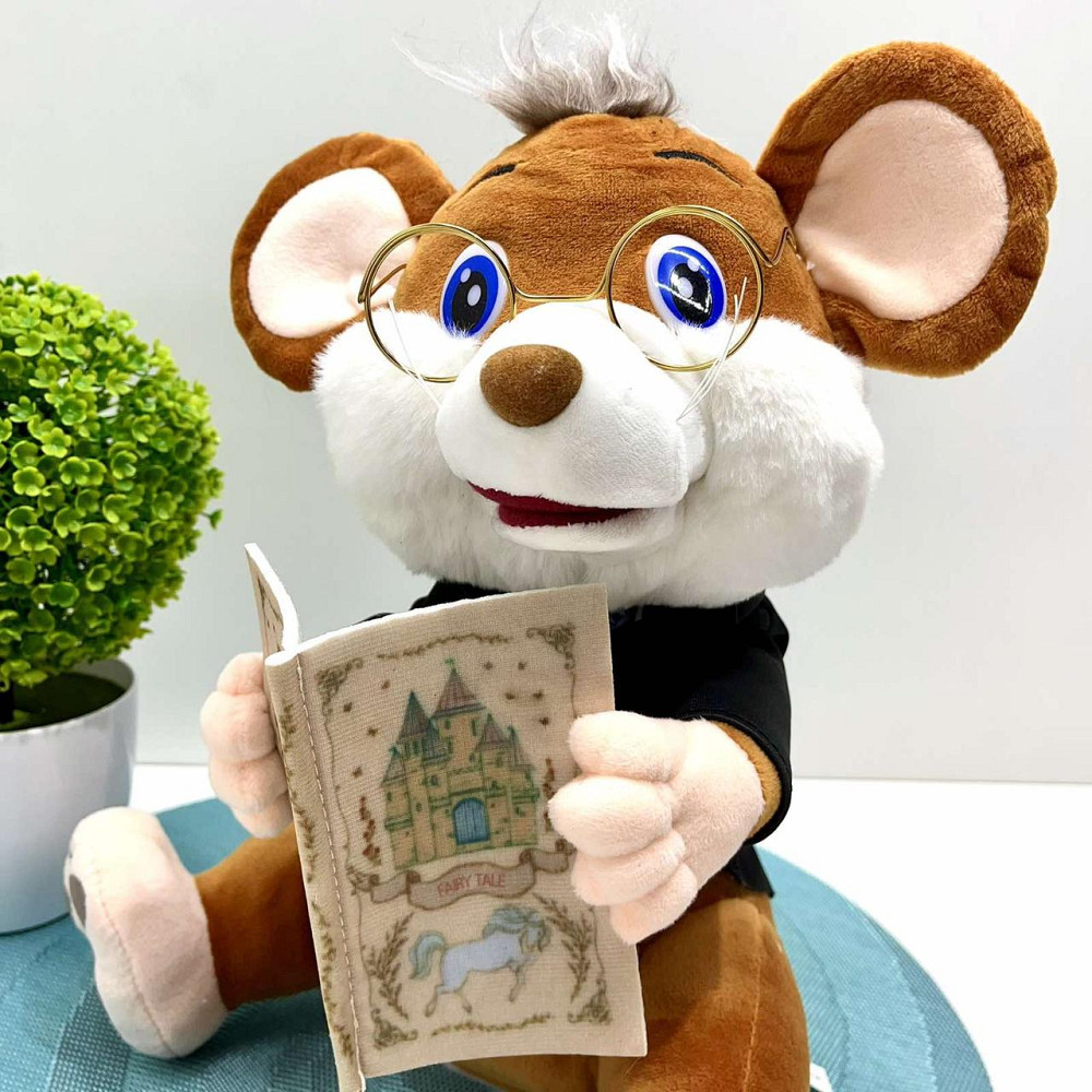 Мишеня інтерактивне LIMO TOY Казочник 8 карток з казками 30см Коричневий (FT 0033) Чернігів - фото 6