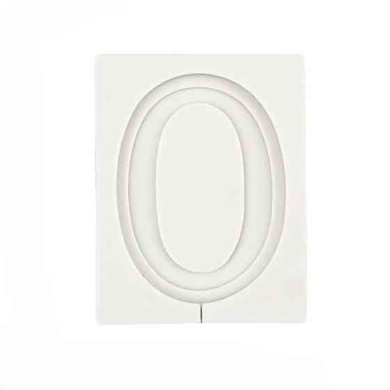 Молд силіконовий цифра 0 універсальний 91 на 71 мм сірий Київ