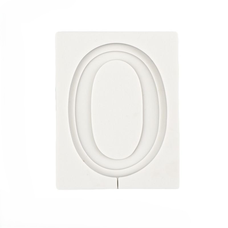 Молд силиконовый цифра 0 универсальный 91 на 71 мм серый Киев - изображение 2