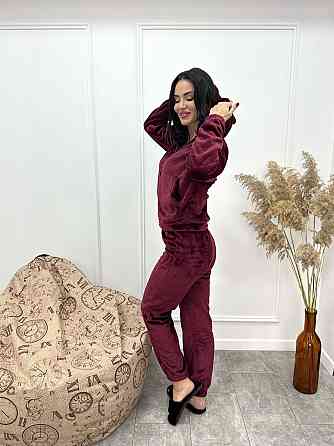 Махровый женский костюм-пижама Palmira 42-44, Бордовый Киев