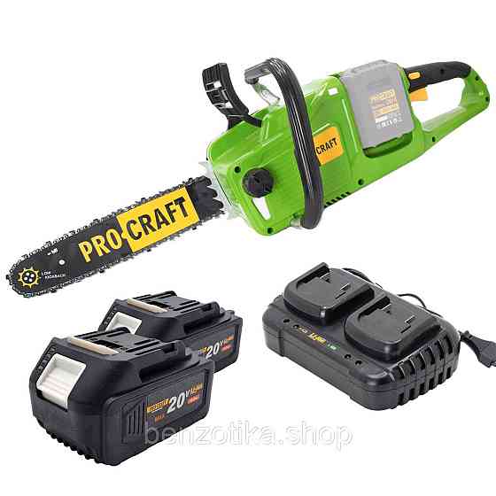 Акумуляторна ланцюгова пилка Procraft PCA40/2 (2 акб 4Аг + ЗП 20/2) Киев