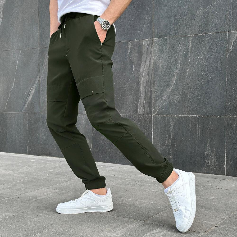 Чоловічі штани джогери з кишенями хакі Pobedov Vershyna Київ - фото 3