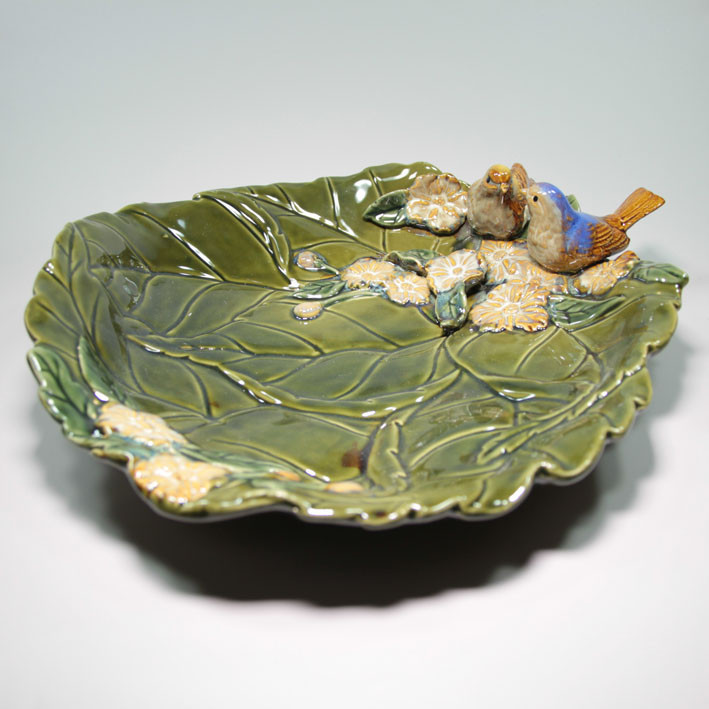 Конфетница из керамики Птицы на листе Киев - изображение 1