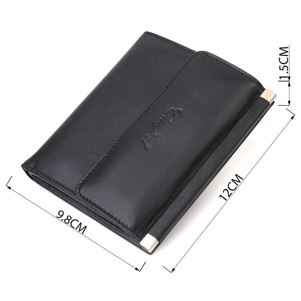 Ультрамодний гаманець для жінок з натуральної гладкої шкіри Чорний (CANPELLINI) Київ - фото 7