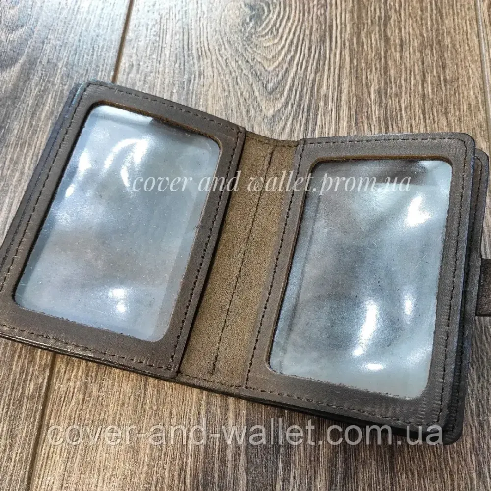 Маленькая обложка картхолдер на авто документы и id паспорт с винтажной кожи Crazy horse Киев - изображение 3
