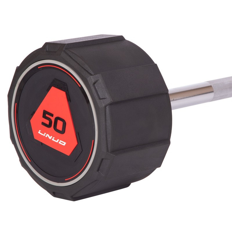 Штанга фіксована пряма поліуретанова LI NUO 3622-50 довжина 122 см 50 кг Київ - фото 4