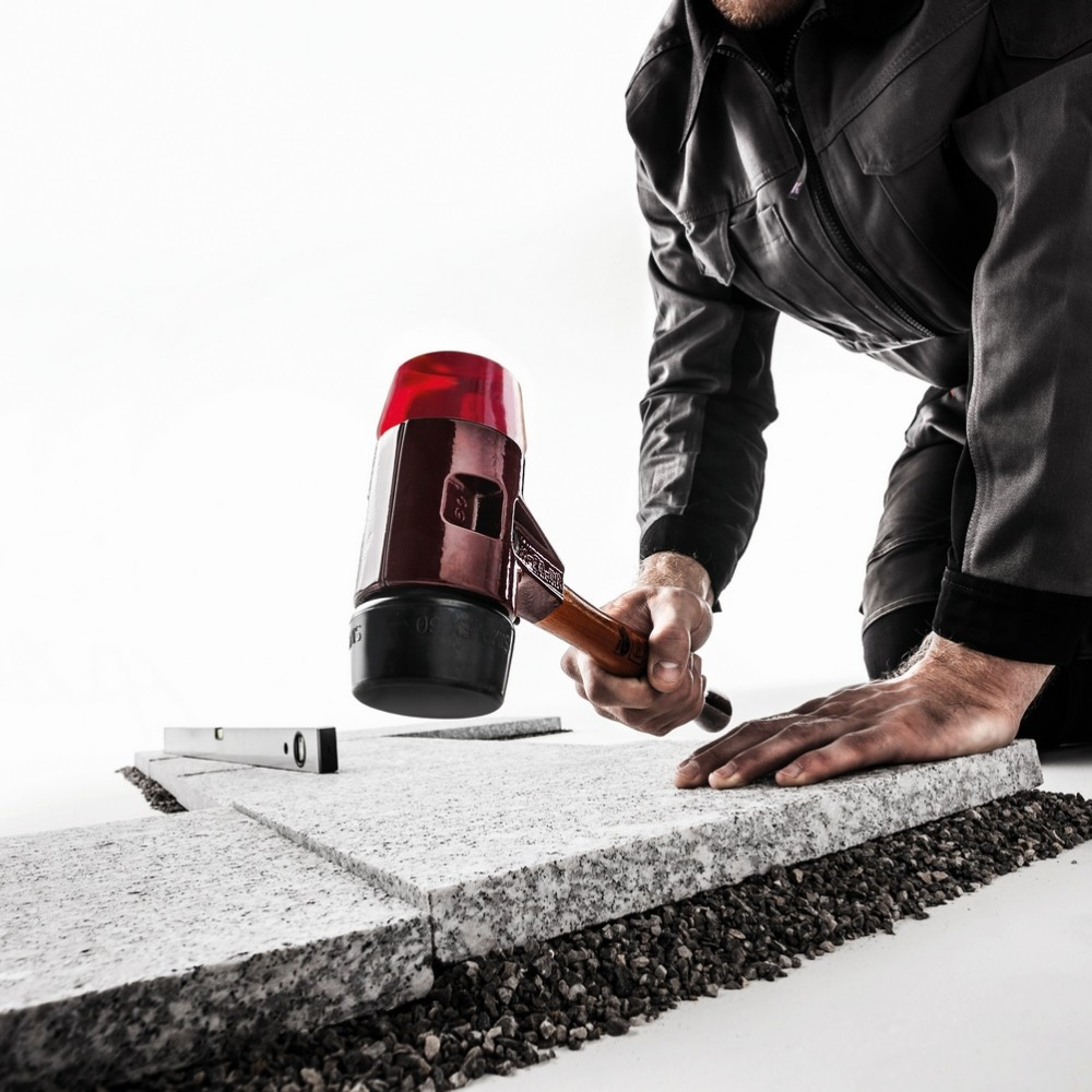 Молоток HALDER Simplex 3026 насадки из черной резины, красного пластика Одесса - изображение 2