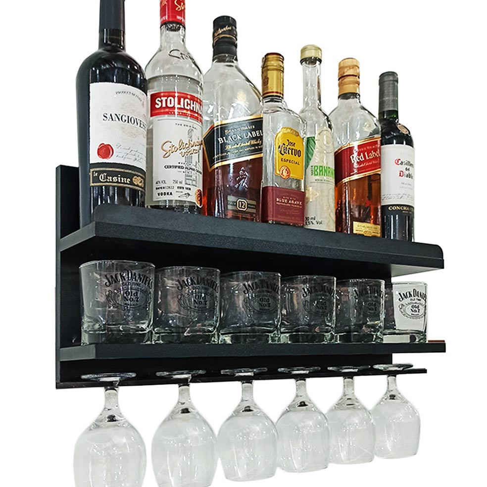 Настінна винна полиця "Тайкі" венге Миколаїв - фото 1