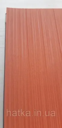 Шпалери вінілові на флізеліні Rasch Clasik 0,53х10 однотонні структурні тонка смужка яскраво-бордові цегляні Київ