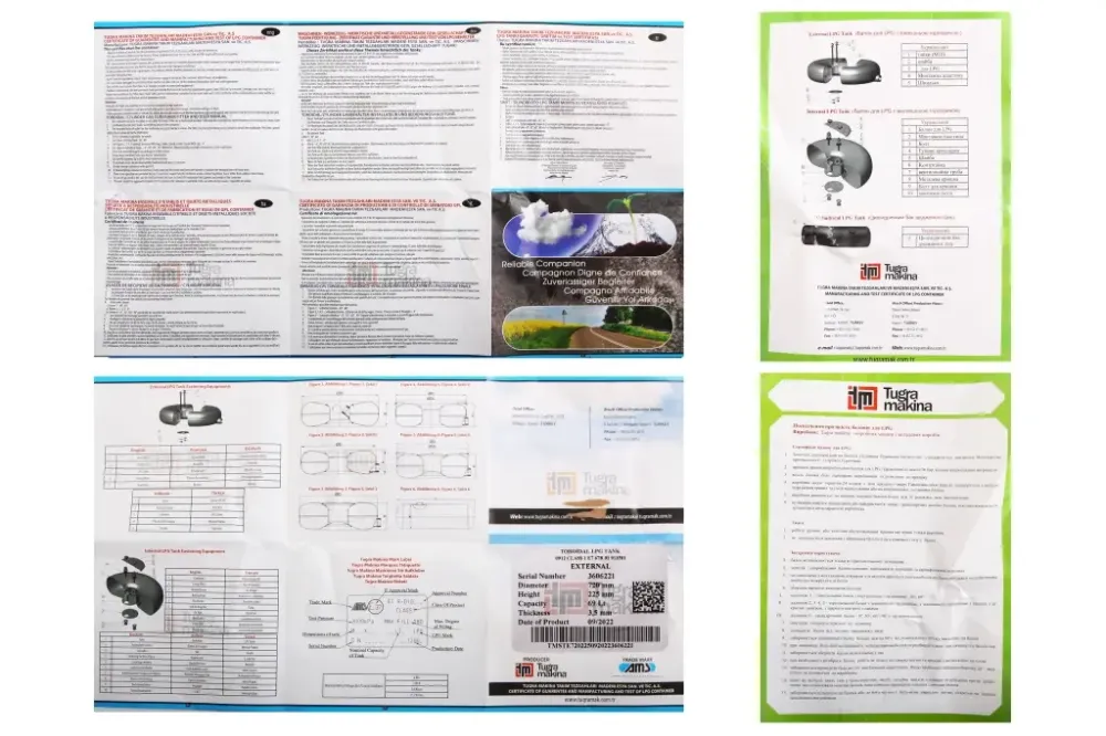 Баллон ГБО тороидальный наружный H225*D720мм 69л Tugra Makina Винница - изображение 5