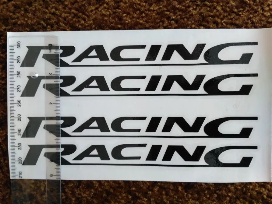 Наклейки на ручки , дворники авто Racing Черная и Белая светоотражающая 4 шт Киев - изображение 3