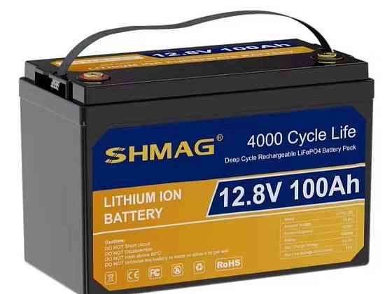 Аккумуляторная батарея LiFePO4 12,8V 100Аh (1,28КВт) BMS, для ИБП ТМ SHMAG Solmir Solmir Solmir Київ