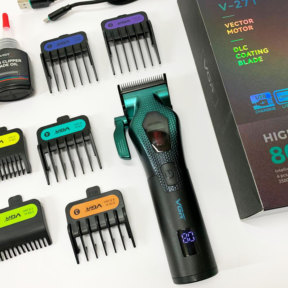 Багатофункціональна акумуляторна машинка для стрижки, Тример з регульованою довжиною AV-16 Львів - фото 17