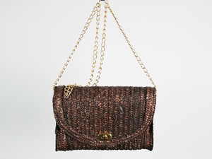 Сумка темно коричневая соломенная Клатч Киев - изображение 1