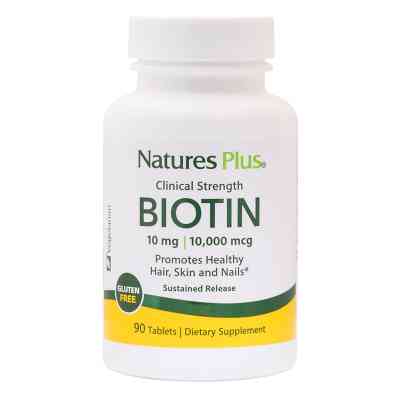 Вітамін Natures Plus Біотин (В7) Повільного Вивільнення, Nature's Plus, 10 мг, 90 (NAP-01793) Вінниця