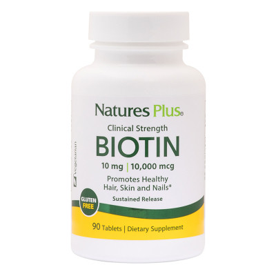 Вітамін Natures Plus Біотин (В7) Повільного Вивільнення, Nature's Plus, 10 мг, 90 (NAP-01793) Вінниця - фото 1