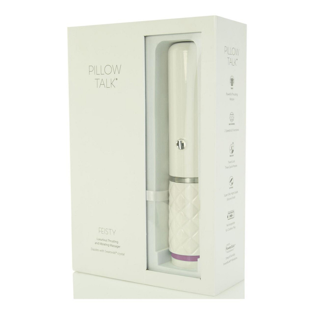 Розкішний вібратор-пульсатор з присоскою Pillow Talk - Feisty Thrusting Vibrator Pink Sex Aura Київ - фото 6