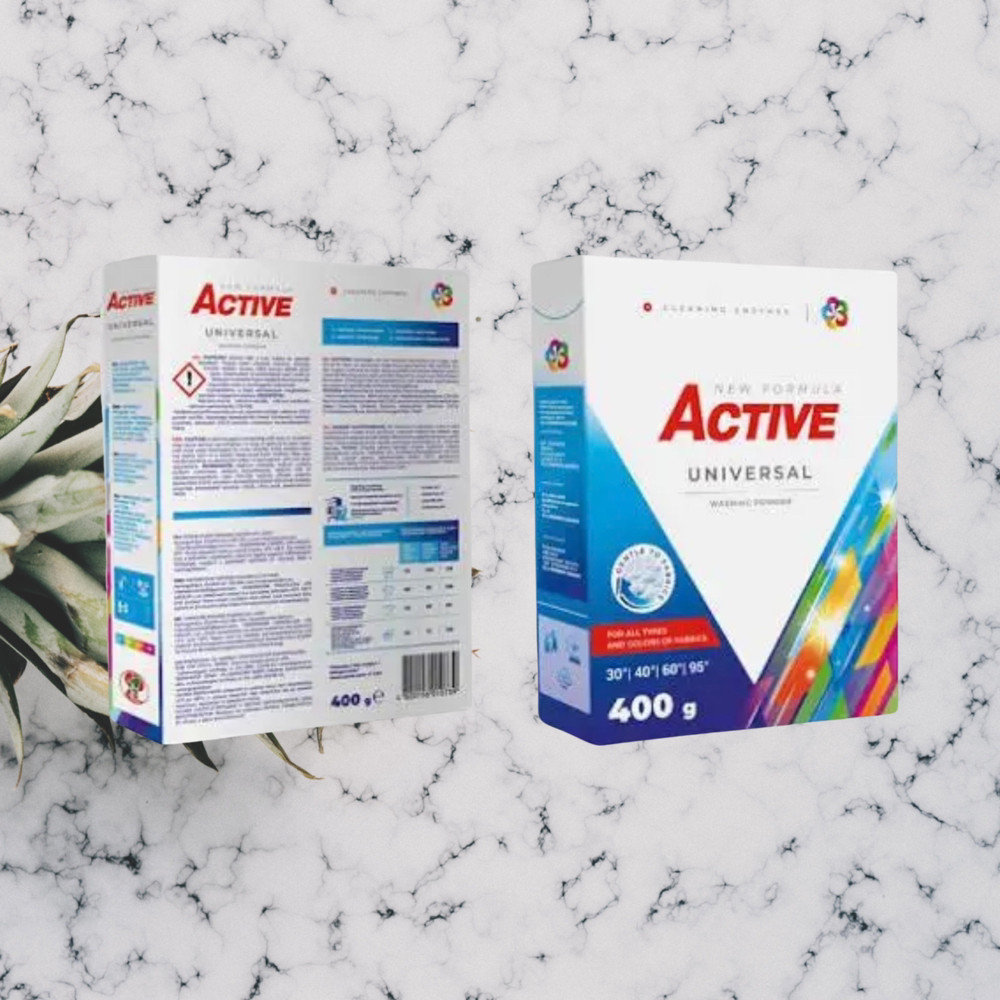 Порошок для прання універсальний Active Universal 400 гр Виноградов - изображение 2