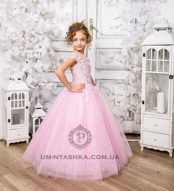 Пышное нарядное платье с цветами Ария на 6-7 лет Кривой Рог - изображение 5