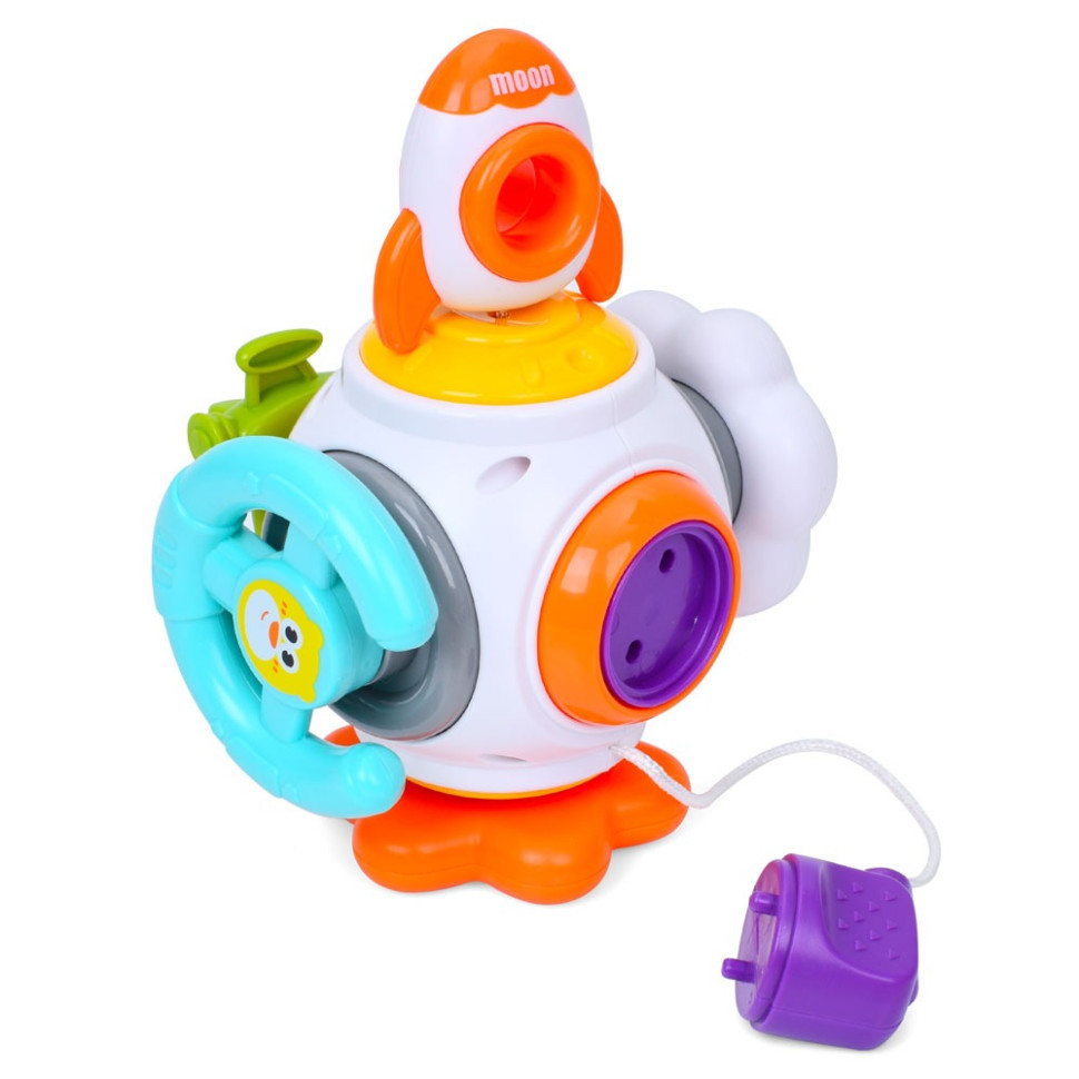 Бізіборд-брязкальце "РАКЕТА" 99-17 рухомі деталі, тріскачка Вінниця - фото 3