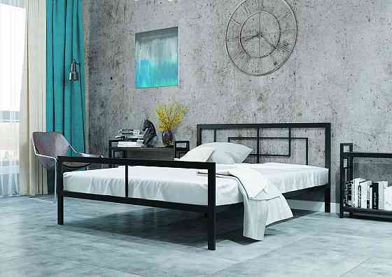 Кровать Квадро (Металическая) ТМ Металл Дизайн 140х200, Ламели 5 см Харьков